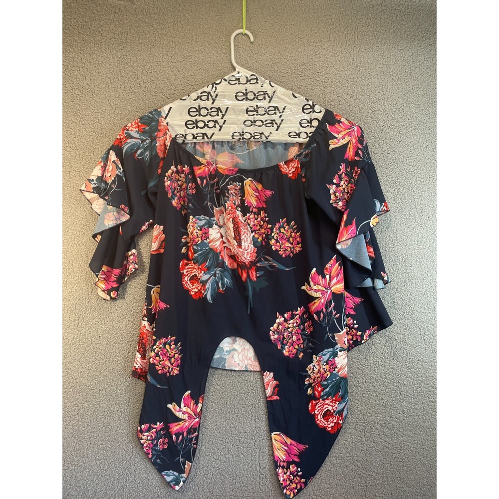 Floral Print Lace‎ Casual Short-Sleeve T-Shirt 3x